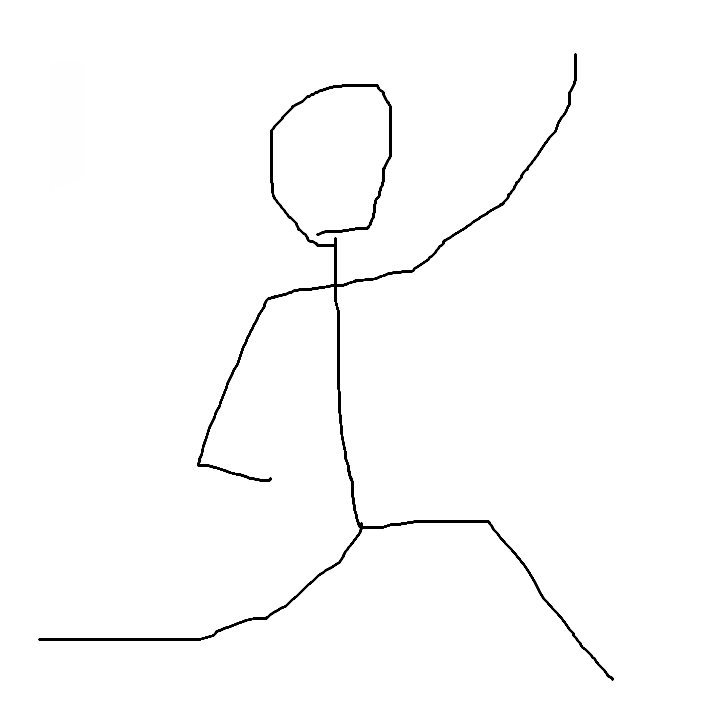 棒人間で描いた決めポーズの例