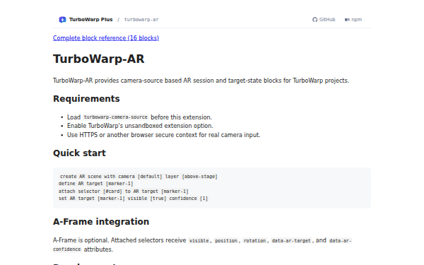 turbowarp-ar home page