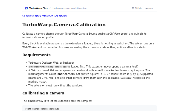 turbowarp-camera-calibration home page