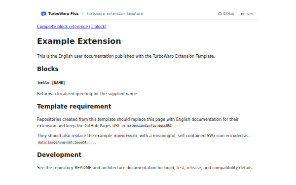 turbowarp-extension-template home page