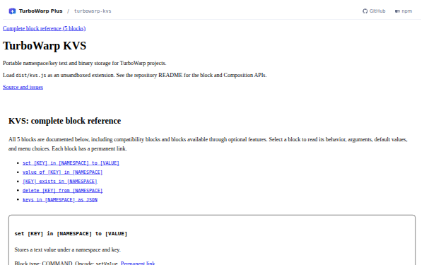 turbowarp-kvs home page