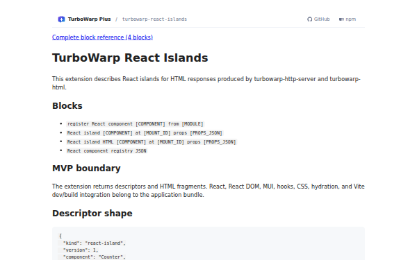 turbowarp-react-islands home page