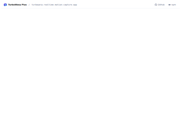 turbowarp-realtime-motion-capture-app home page