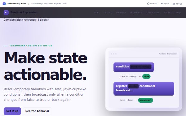 turbowarp-runtime-expression home page