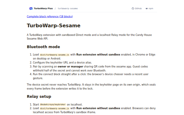 turbowarp-sesame home page